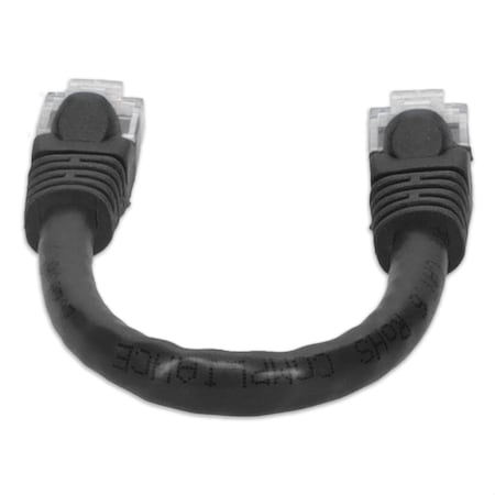 Add-On 6IN RJ-45 M/M CAT6 BLACK CU PATCH CBL ADD-0-5FCAT6-BK